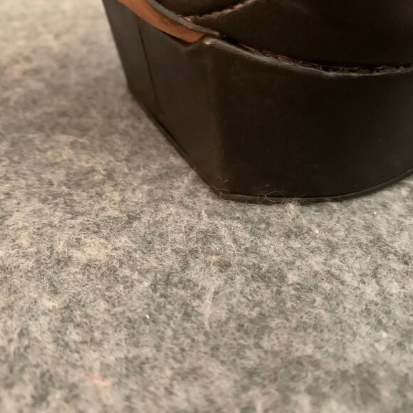 Topshop Women's Leather Side Zip Booties Platform Ankle Boots - Picture 11 of 15